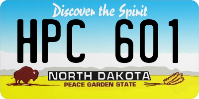 ND license plate HPC601
