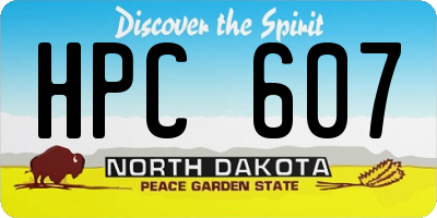 ND license plate HPC607