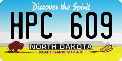 ND license plate HPC609