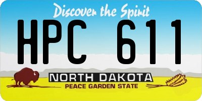 ND license plate HPC611