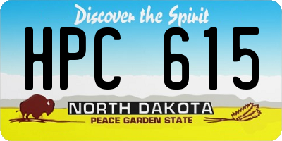 ND license plate HPC615
