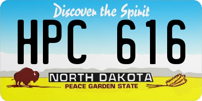 ND license plate HPC616