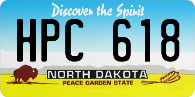 ND license plate HPC618