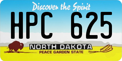 ND license plate HPC625