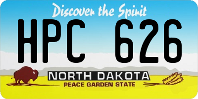 ND license plate HPC626