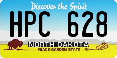 ND license plate HPC628