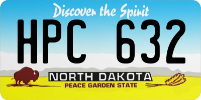 ND license plate HPC632