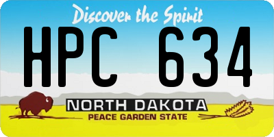 ND license plate HPC634
