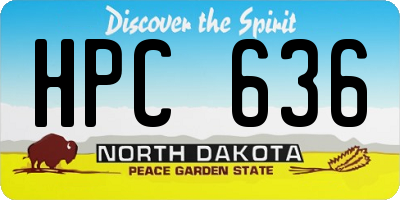 ND license plate HPC636