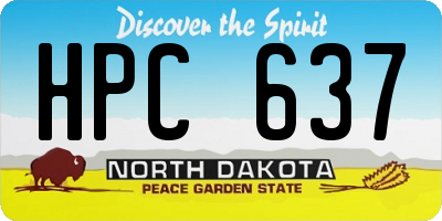 ND license plate HPC637