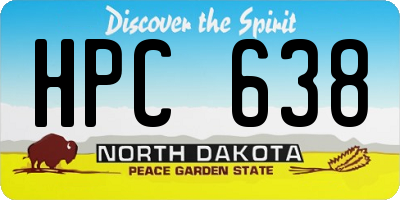 ND license plate HPC638