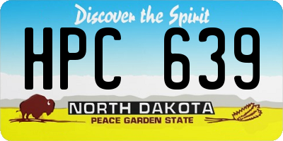 ND license plate HPC639