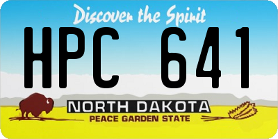 ND license plate HPC641