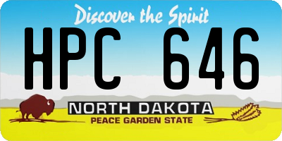 ND license plate HPC646