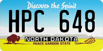 ND license plate HPC648