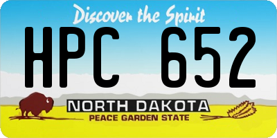 ND license plate HPC652