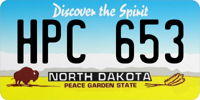 ND license plate HPC653