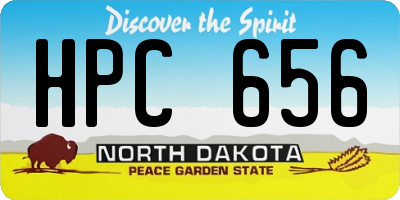 ND license plate HPC656