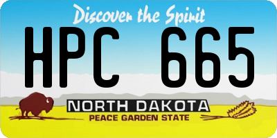 ND license plate HPC665