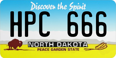 ND license plate HPC666