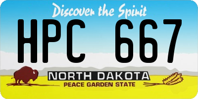 ND license plate HPC667