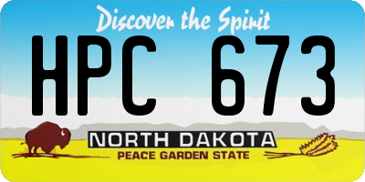 ND license plate HPC673
