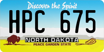 ND license plate HPC675