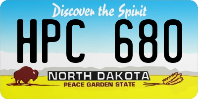 ND license plate HPC680