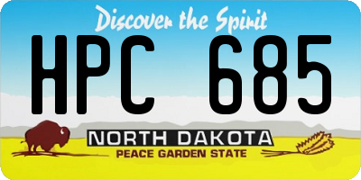 ND license plate HPC685