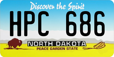 ND license plate HPC686