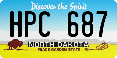 ND license plate HPC687
