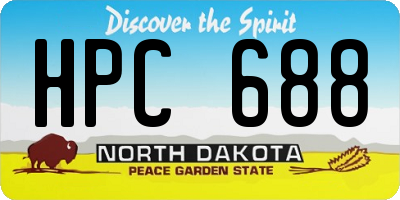 ND license plate HPC688