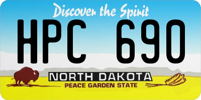 ND license plate HPC690
