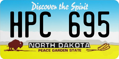 ND license plate HPC695