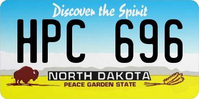 ND license plate HPC696
