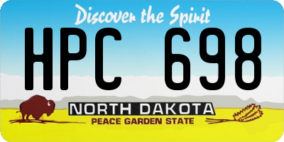 ND license plate HPC698