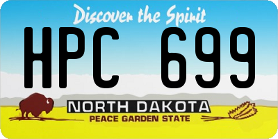ND license plate HPC699