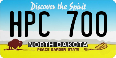 ND license plate HPC700