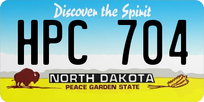 ND license plate HPC704
