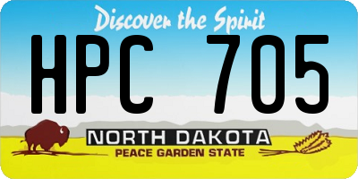 ND license plate HPC705
