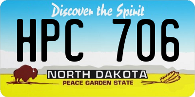 ND license plate HPC706