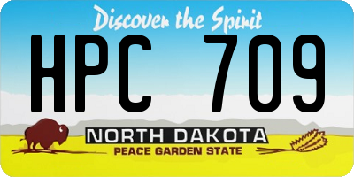 ND license plate HPC709