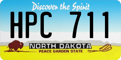ND license plate HPC711