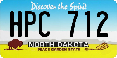 ND license plate HPC712