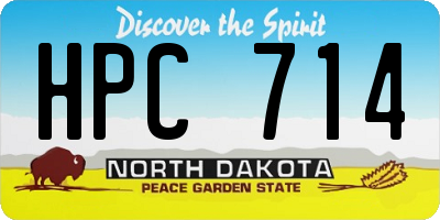 ND license plate HPC714