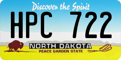 ND license plate HPC722