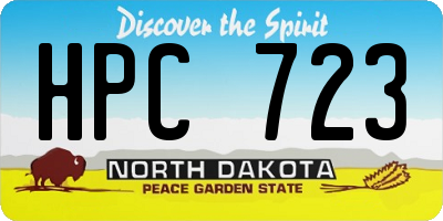 ND license plate HPC723