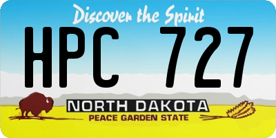 ND license plate HPC727