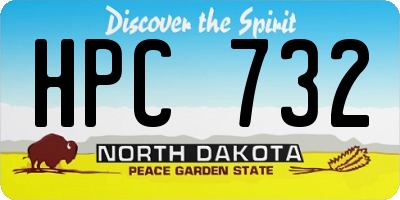 ND license plate HPC732