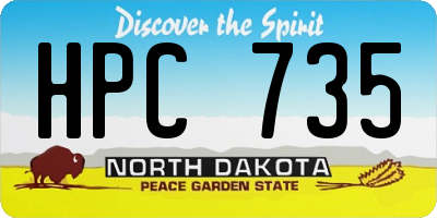 ND license plate HPC735